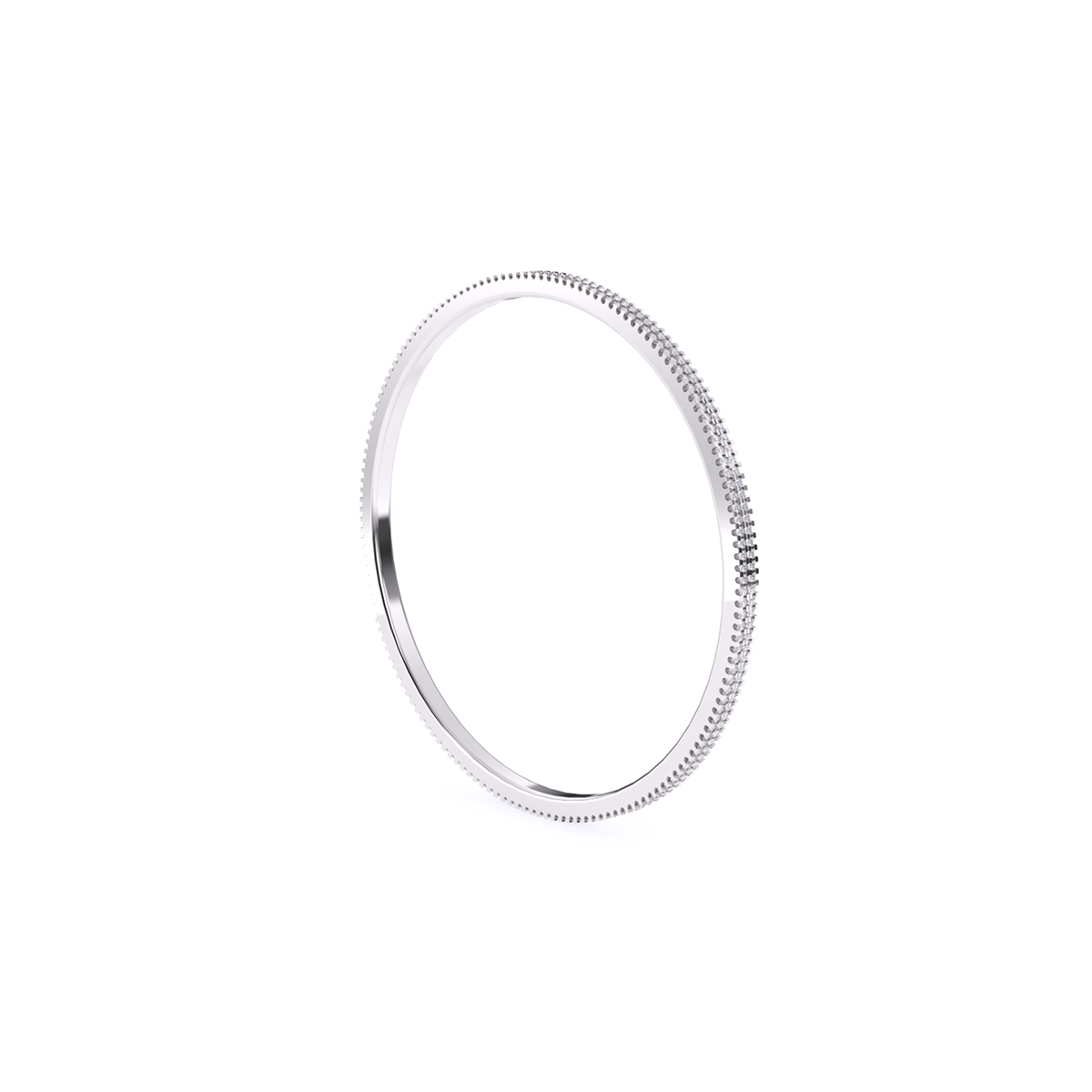 Delicate Two Row Round Diamond Bangle